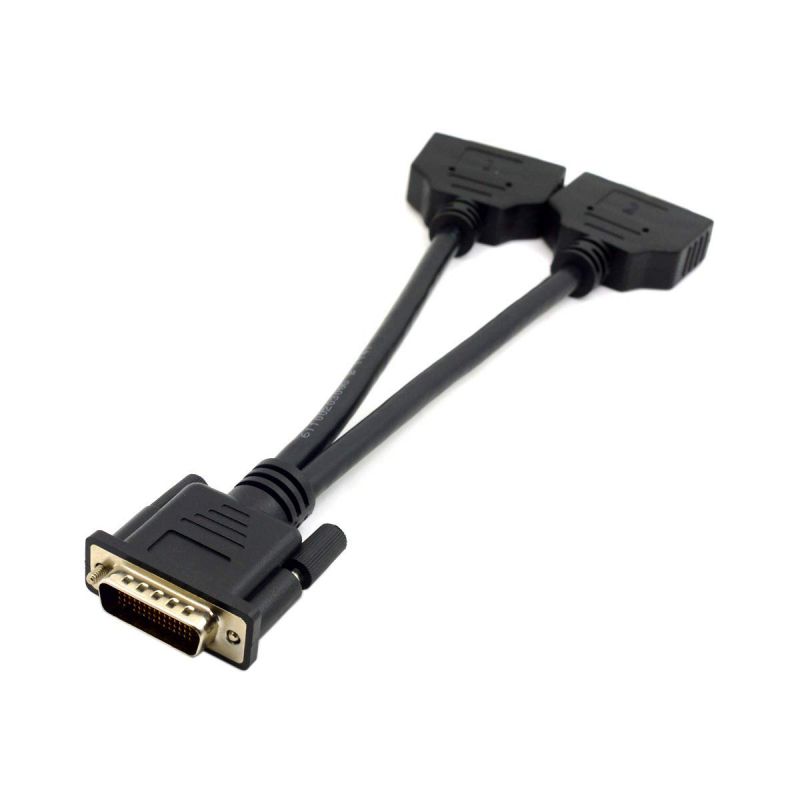 CableDeconn DMS 59 Pin Dual 2 DVI Monitors, DMS 59 Pin Male to Two DVI 24+5 Female Dual Monitor Extension Cable Adapter for LHF Graphics Card (dus 59 pin Dual dvi)