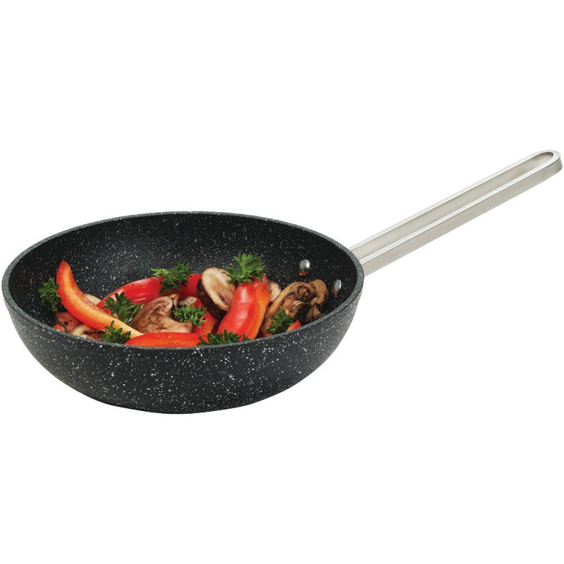The Rock Wok Pan with Stainless Steel Wire Handle - 7.25"