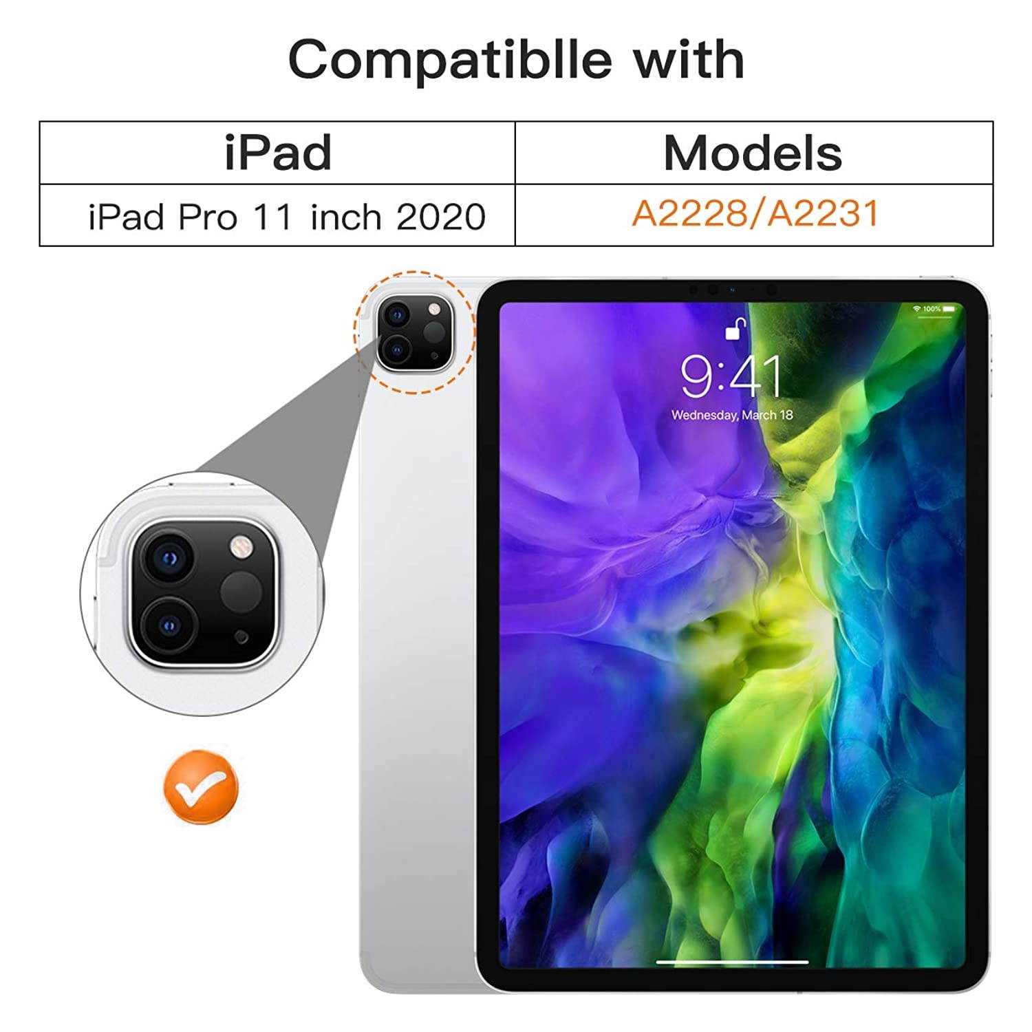 TiMOVO Case for New iPad Pro 11 Inch 2020 (2nd Generation), Strong Magnetic Trifold Stand Case Cover with Auto Sleep/Wake Fit iPad Pro 11" 2020 Release [Support Apple Pencil Pair & Charging] - Black