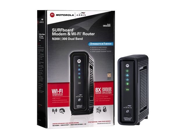 ARRIS SBG6580 SURFboard Wireless Cable Modem Gateway - Certified Refurbished