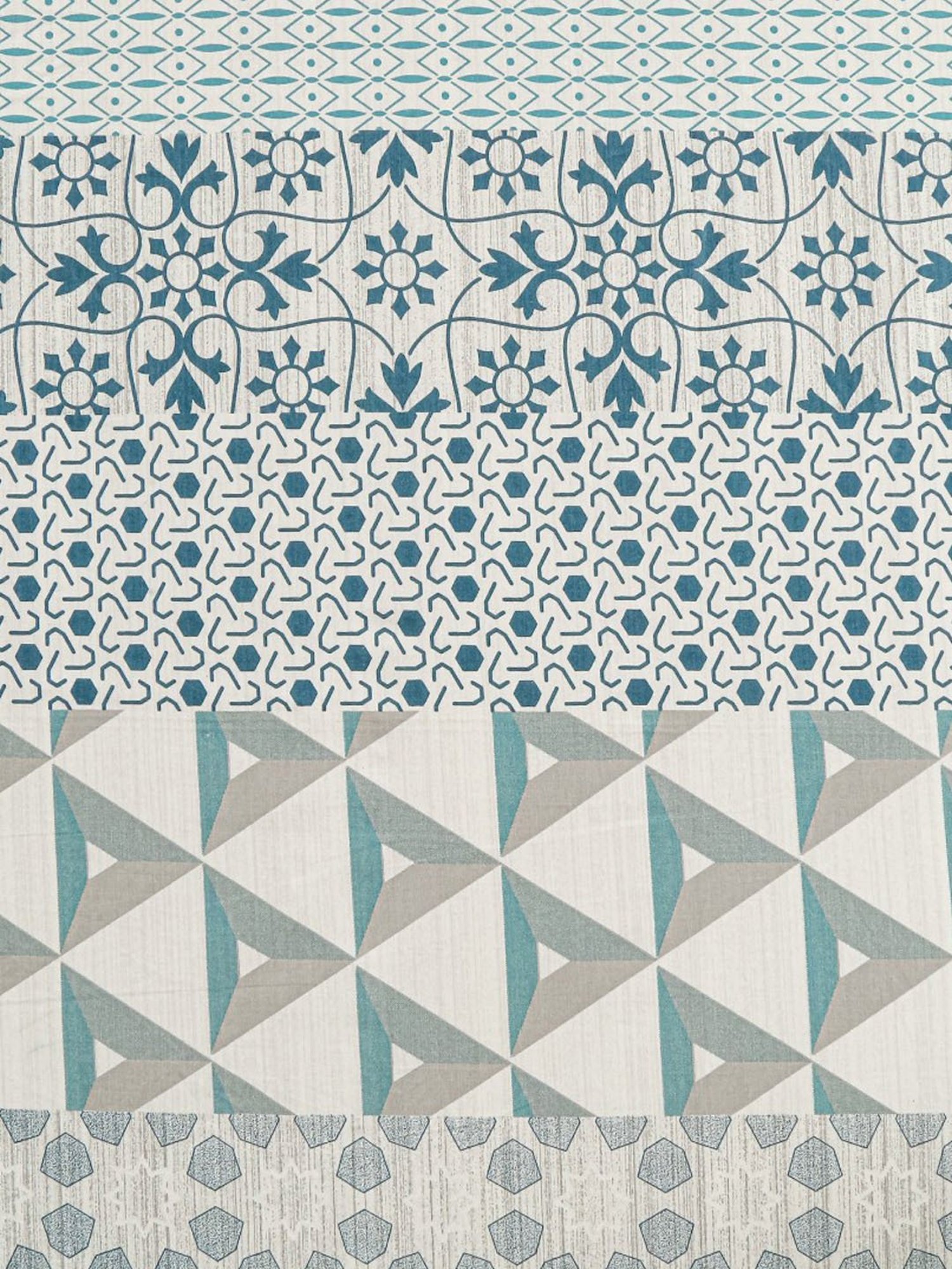 Swayam Abstract Blue & Grey 200 TC Cotton Double Bedding set