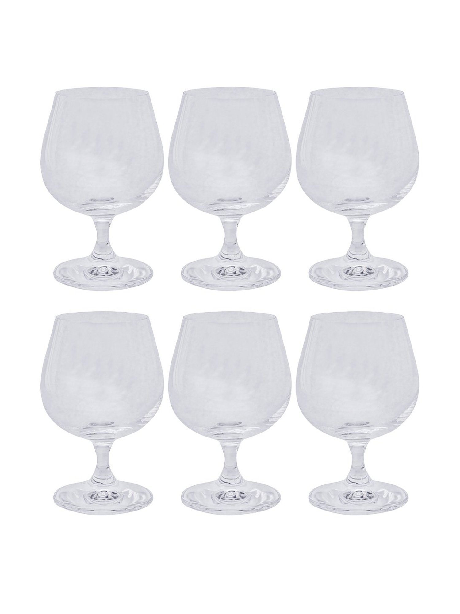 Goodhomes Transparent Glass Wine Glasses - Set of 6 (360ml)