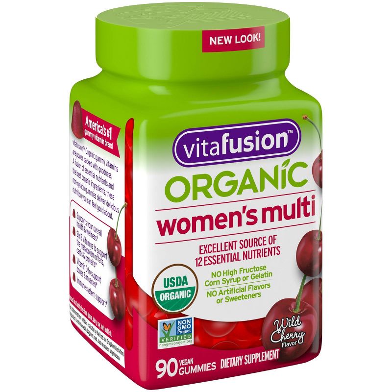 Vitafusion Organic Women's Multivitamin Gummies - Wild Cherry - 90ct