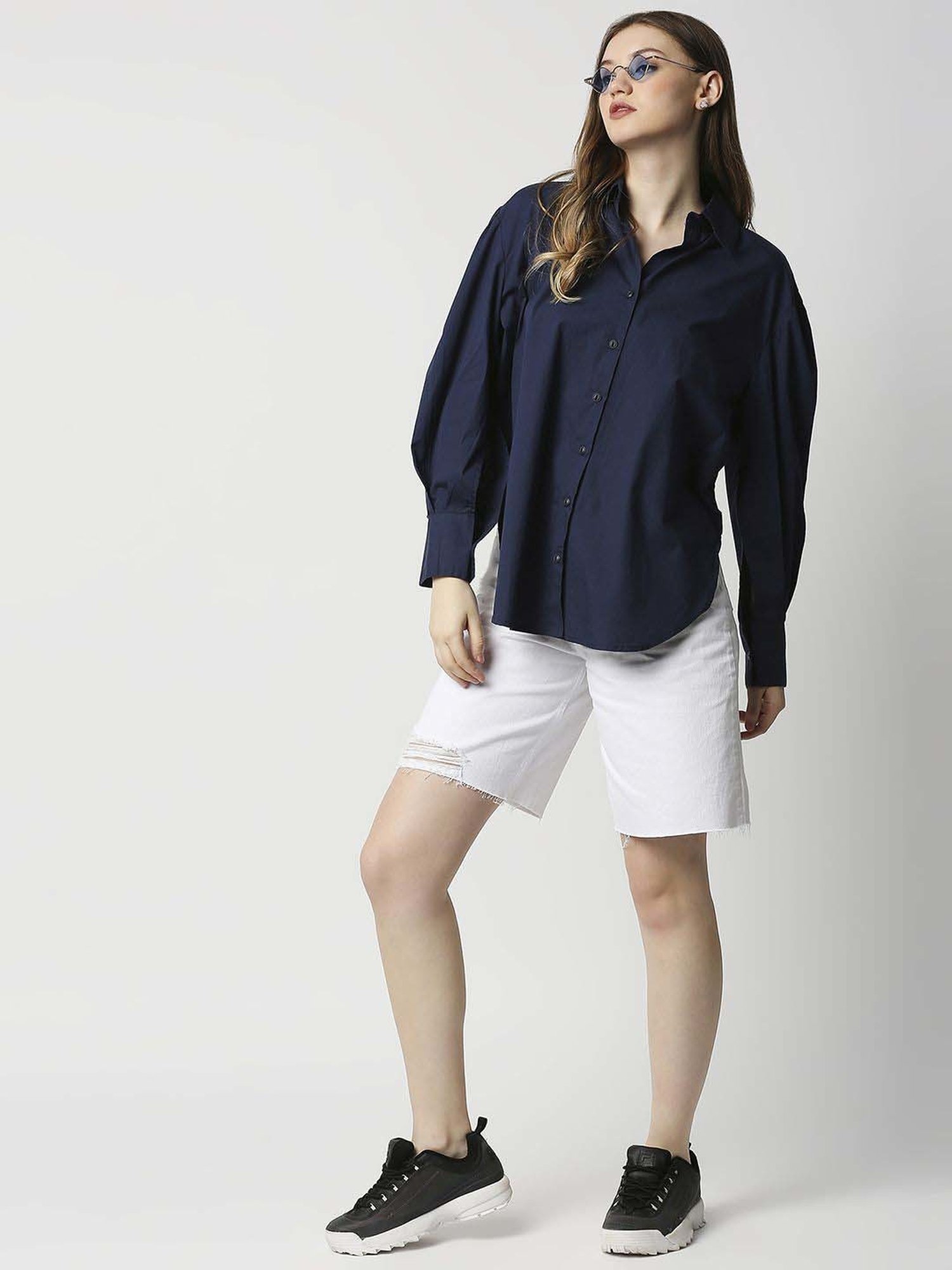 Remanika Navy Pure Cotton Shirt