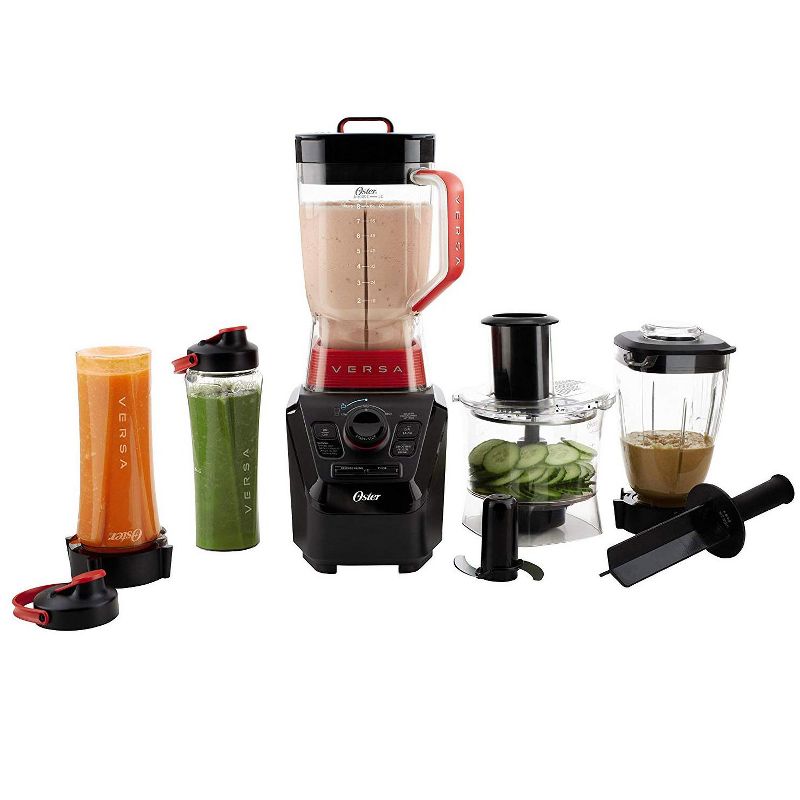 Oster Versa Pro Series 64 Ounce Powerful Countertop Food Blender Processor, Red