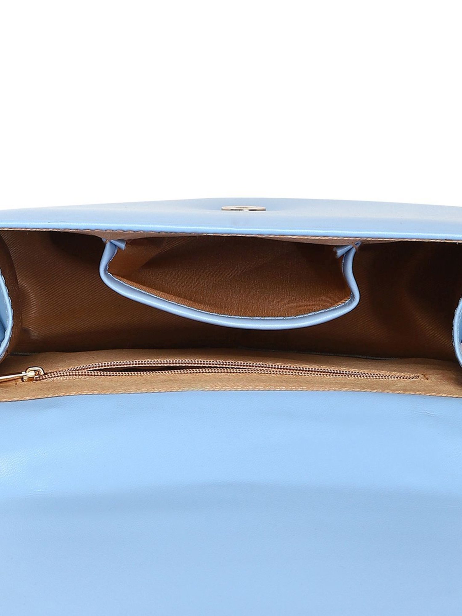 KLEIO Turquoise Solid Medium Satchel Handbag