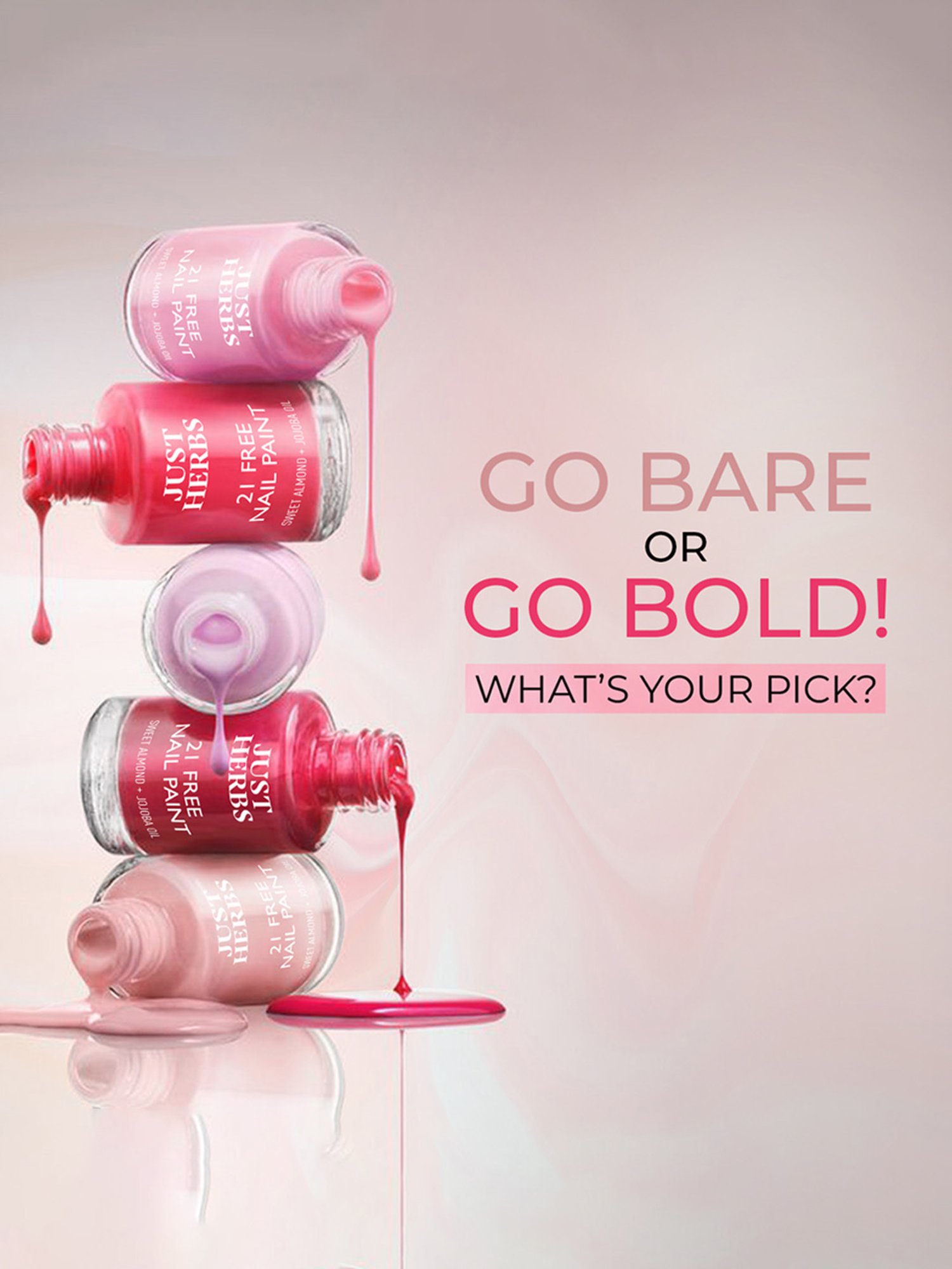 JUST HERBS 21 Free Nail Paint Chestnut Burst - 6 ml