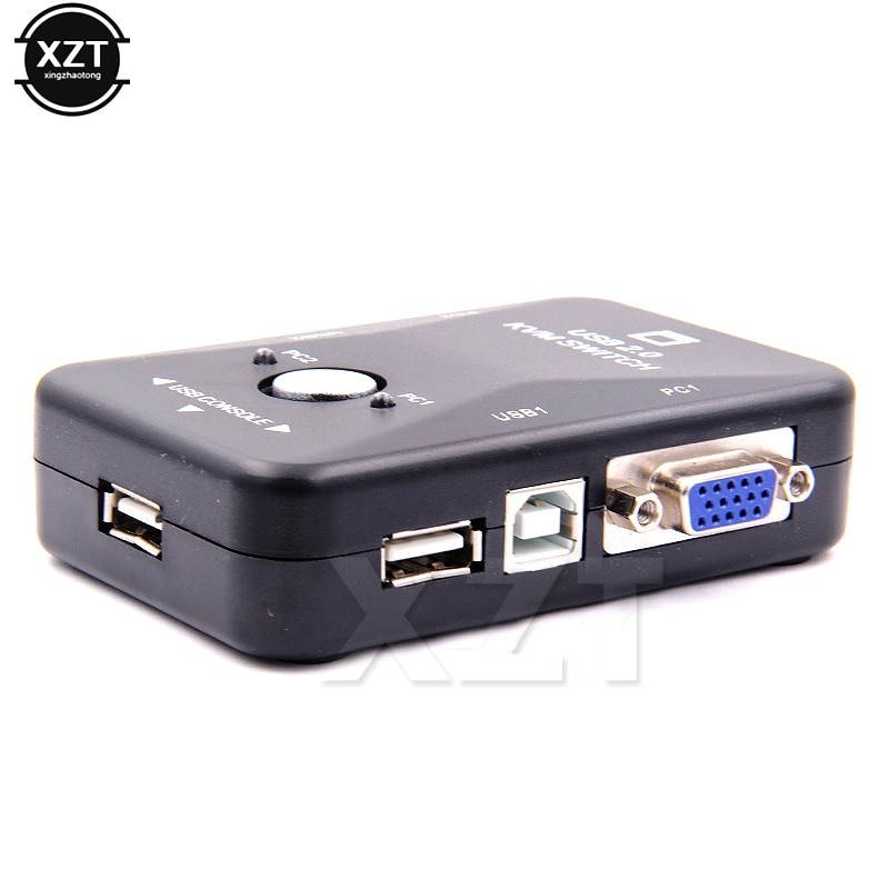USB KVM Switch Switcher 2 Port VGA SVGA Switch Box USB 2.0 Mouse Keyboard 1920*1440 Switch