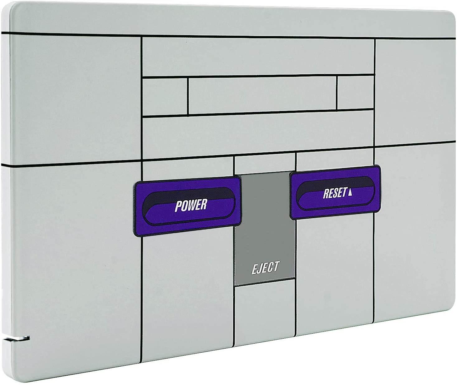 eXtremeRate Custom Soft Touch Grip Faceplate for Nintendo Switch Dock, Classics SNES Style Patterned DIY Replacement Housing Shell for Nintendo Switch Dock - Dock NOT Included