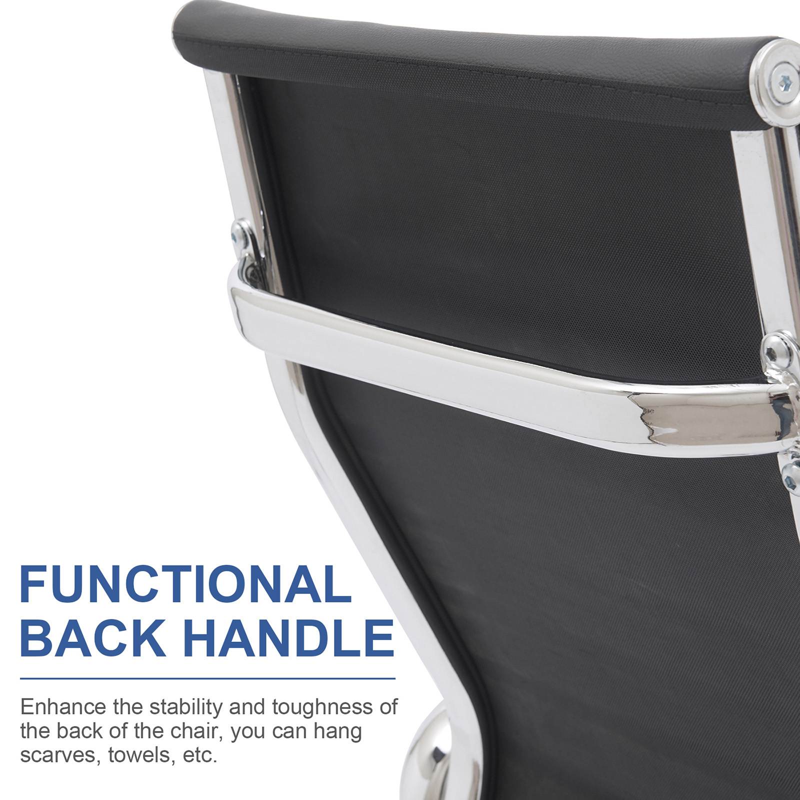 YOUTHUP Office Chair Functional Ergonomic Leather Office Chair Swivel Rolling Computer Desk Chair with Lumbar Support,Beige