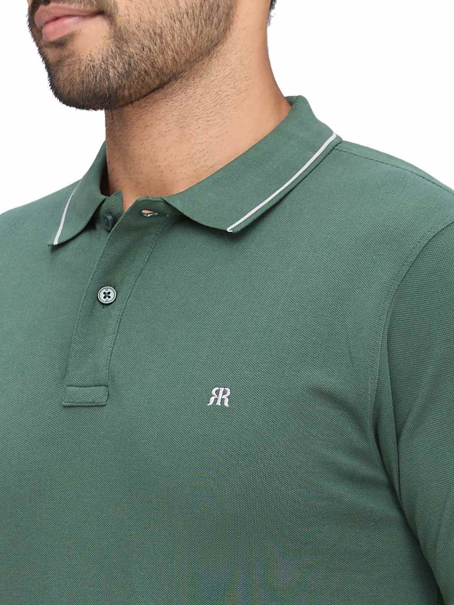Raymond Green Slim Fit Polo T-Shirt