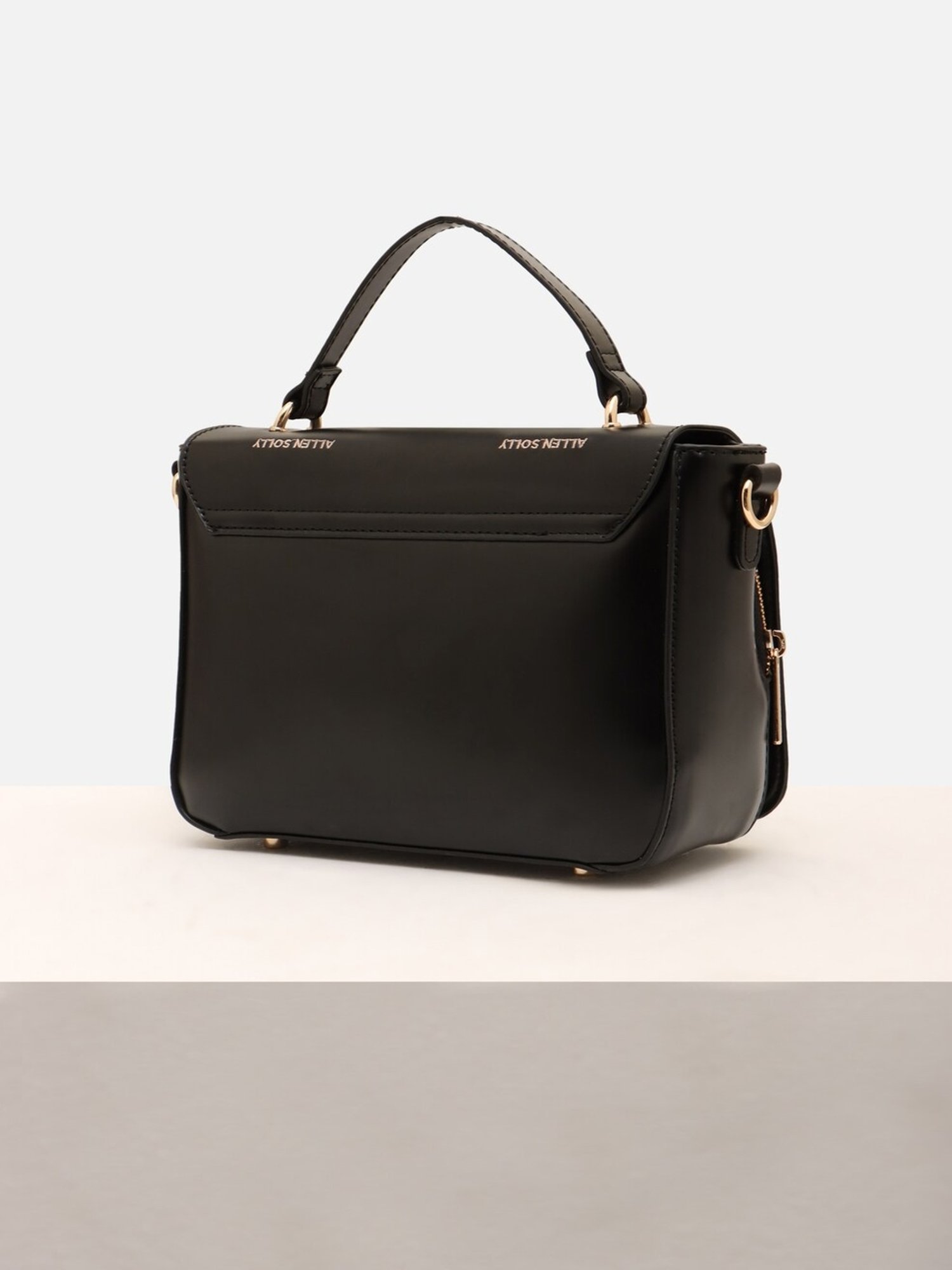 Allen Solly Black Printed Medium Sling Handbag