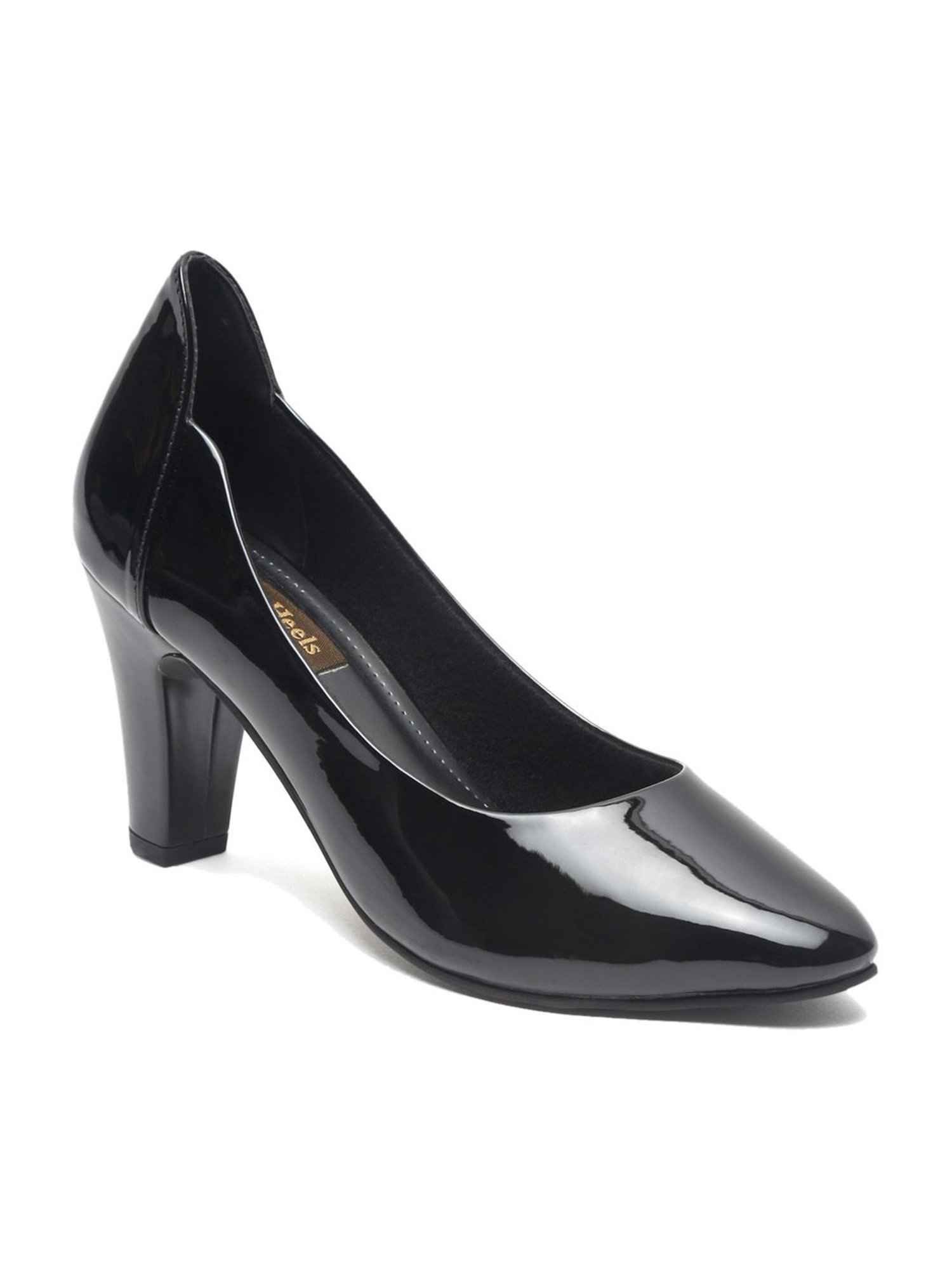 Flat N Heels Women's Black Formal Pumps