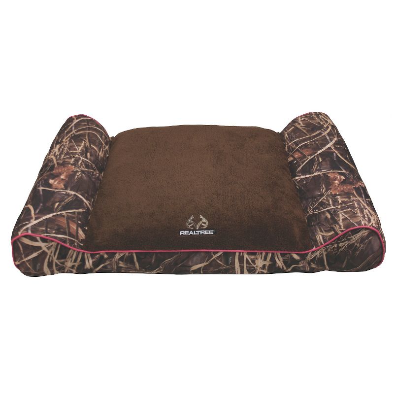 Realtree Lounger Pet Bed - L - Camo/Pink