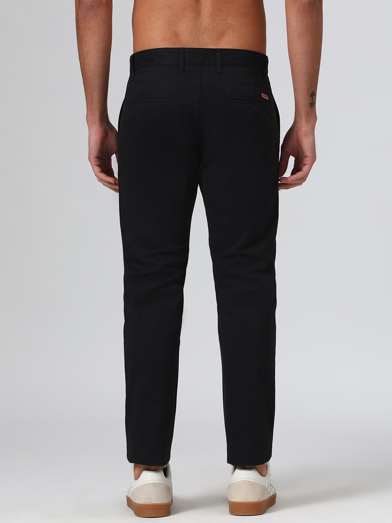 SUBTRACT Black Slim Fit Chinos