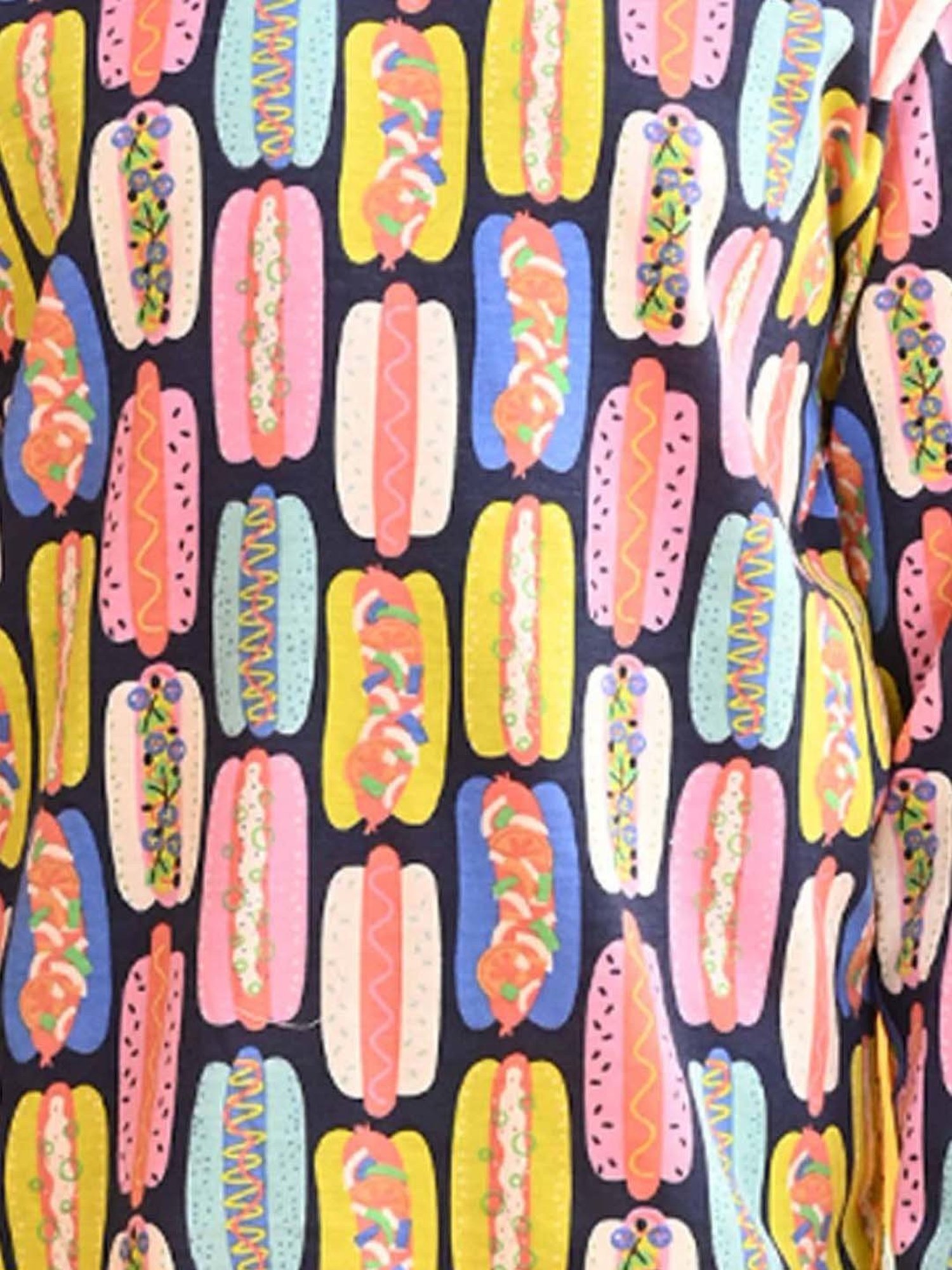 Anthrilo Kids Blue Cotton Printed Full Sleeves T-Shirt & Trouser