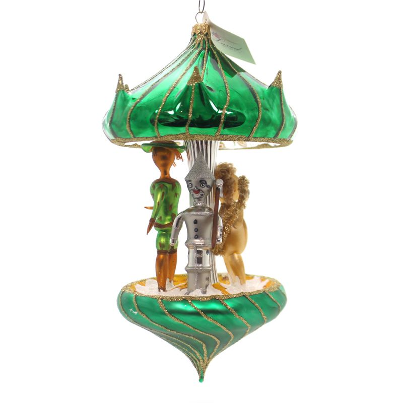 Laved Italian Ornaments Wizard Of Oz Carousel Lion Scarecrow Tin Man  -  Tree Ornaments