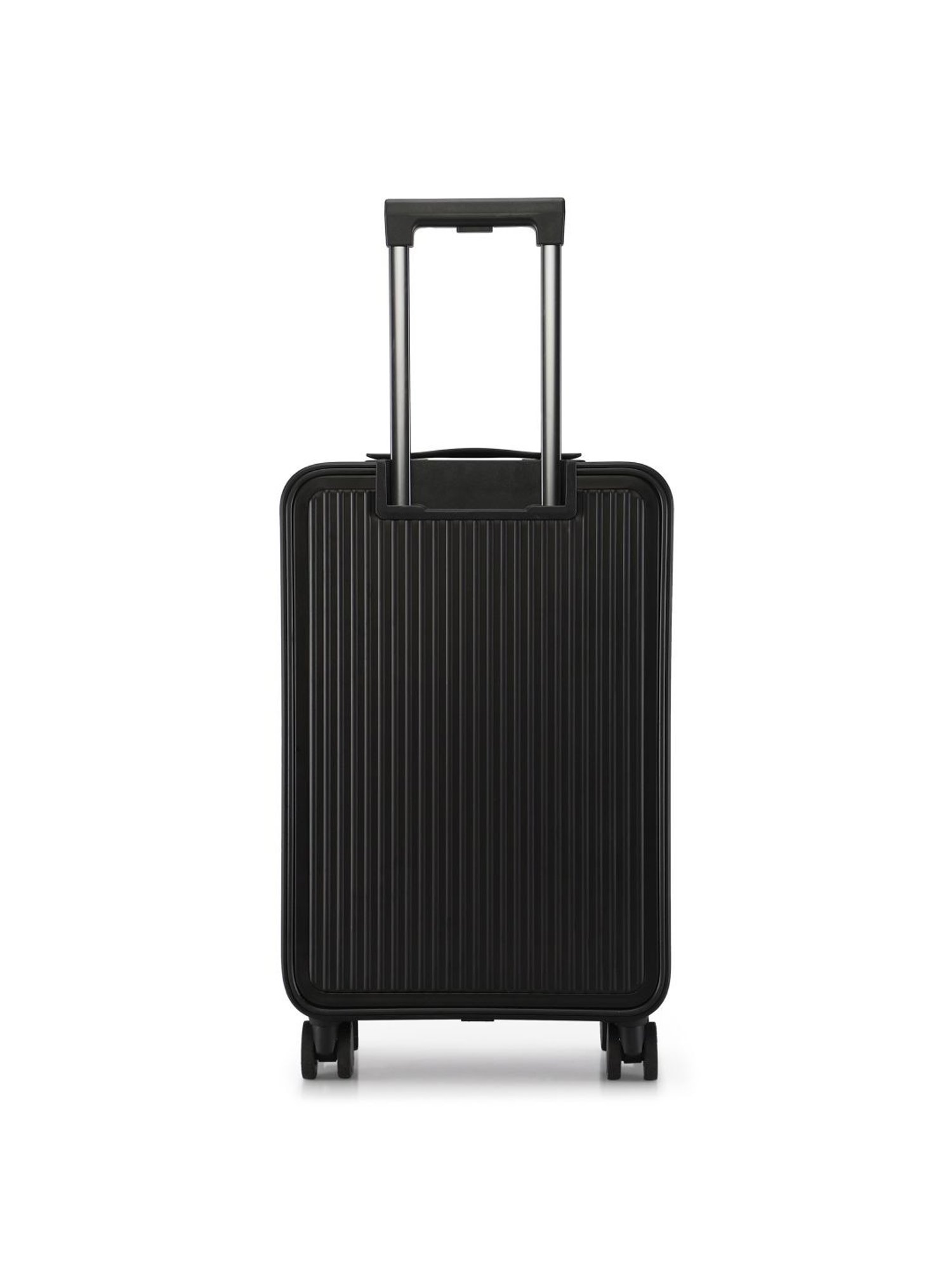 Perquisite Aluminium Trolly Black Textured Hard Cabin Bag - 56 cm