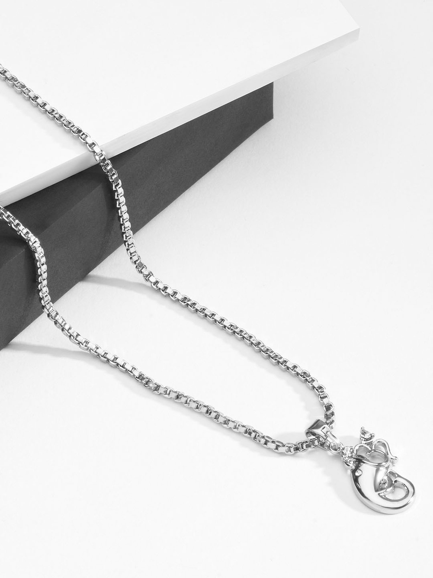 The Bro Code Silver-Plated OM Ganesh Pendant Necklace for Men