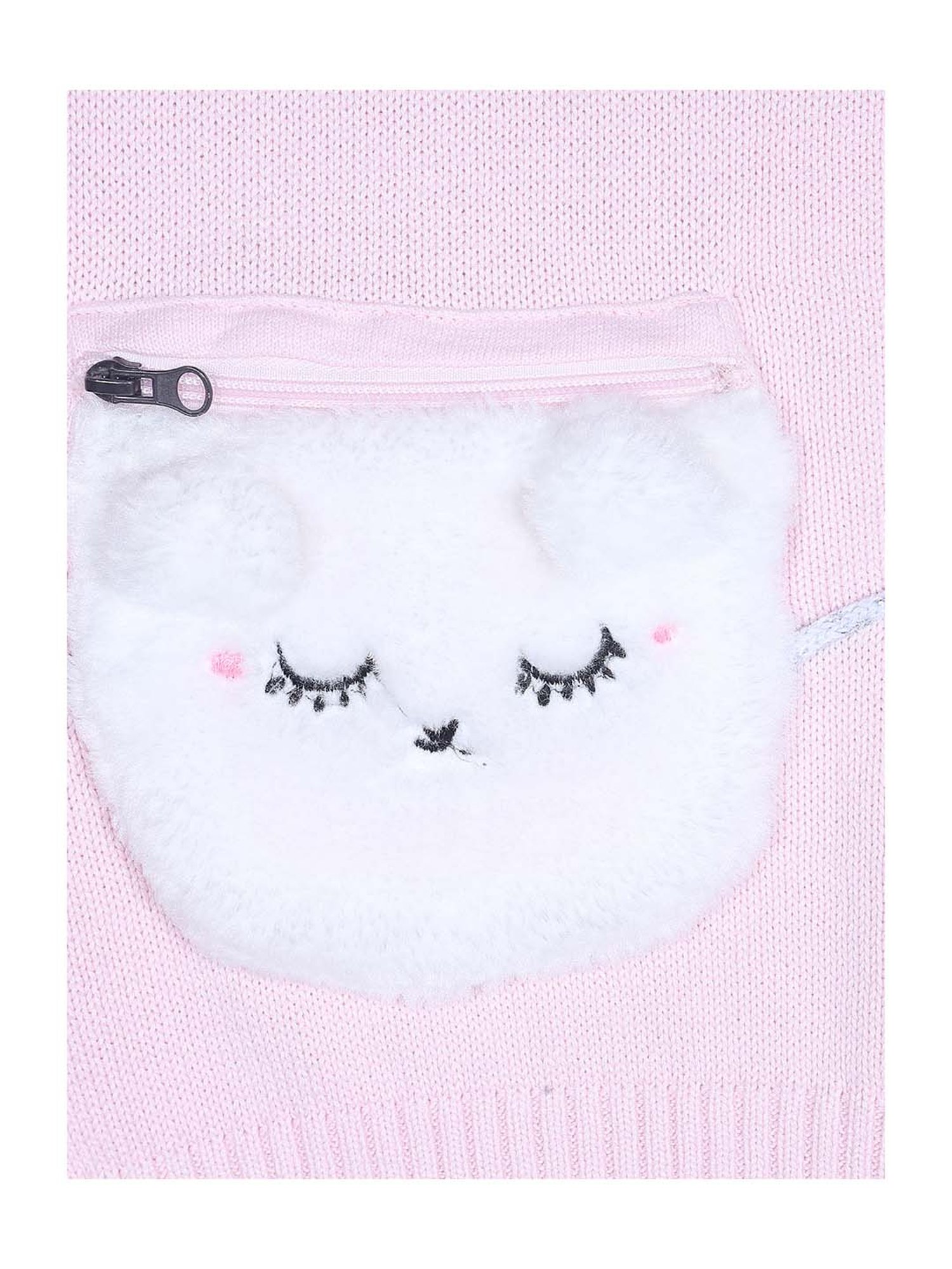 Gini & Jony Kids Pink Cotton Printed Sweater