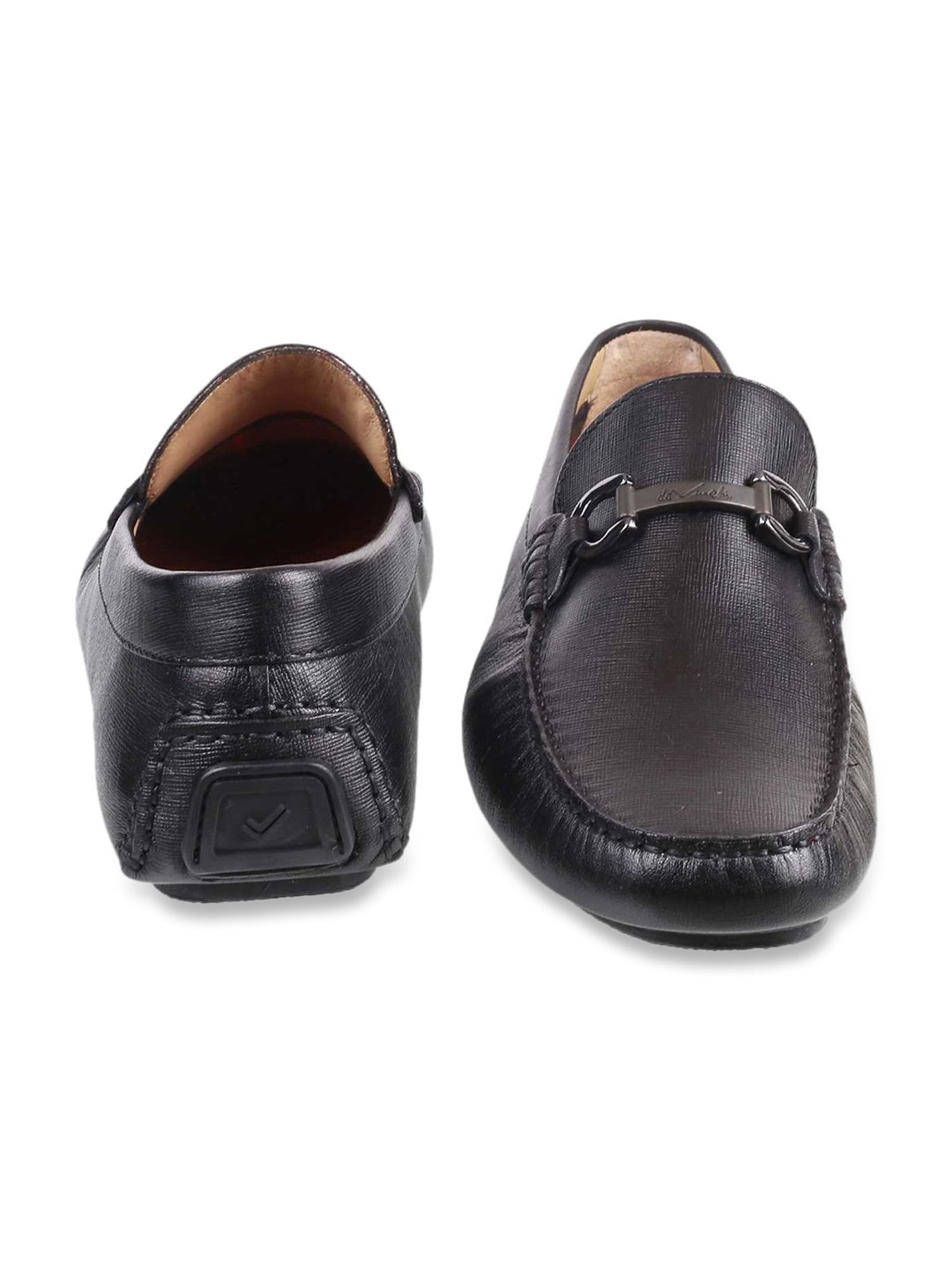 Da Vinchi by Metro Men's Black Casual Loafers