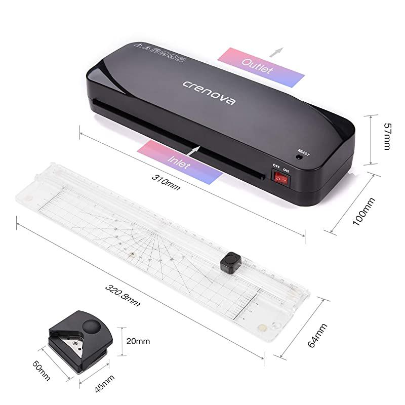 Laminator  A4 Laminator 4 in 1 Thermal Laminator 9 inches 20 Laminating Pouches Paper Trimmer Corner Rounder