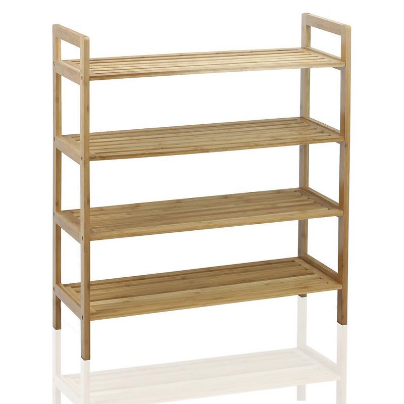 IRIS 2 Tier Slim Stackable Metal Shoe Rack Black