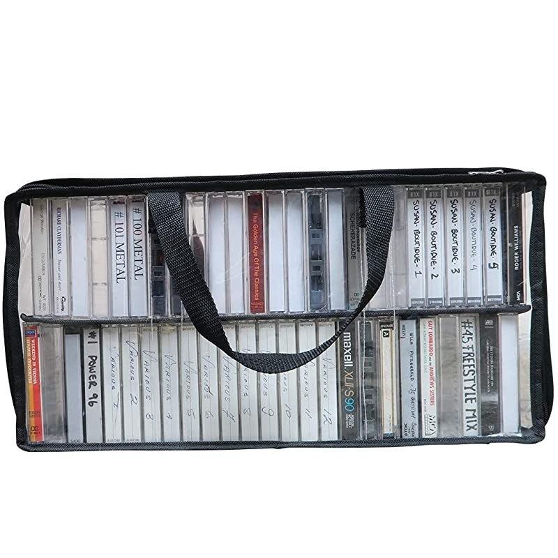 Cassette Tape Bag-Organizer/Storage-Easy Carry-No Dust/Moisture-Hold 100