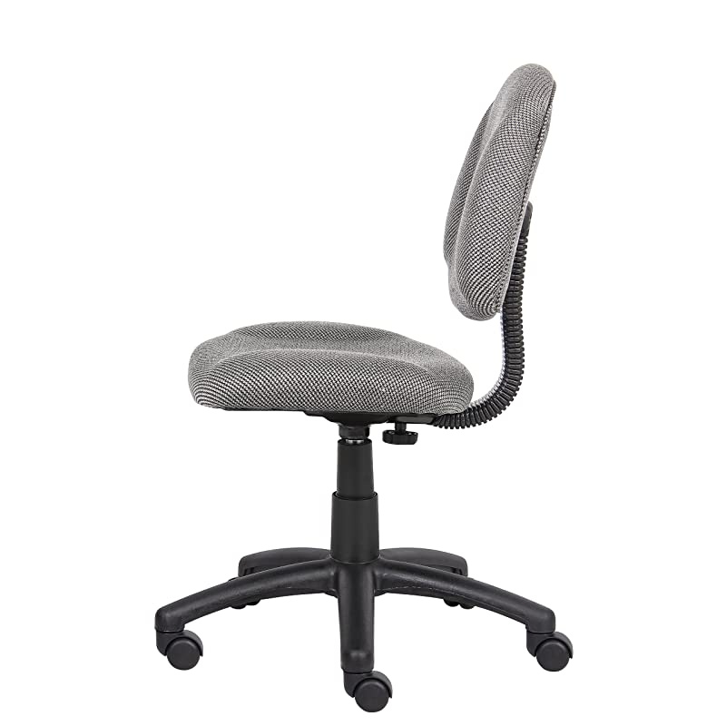 Perfect Posture Delux Fabric Task Chair without Arms in Grey