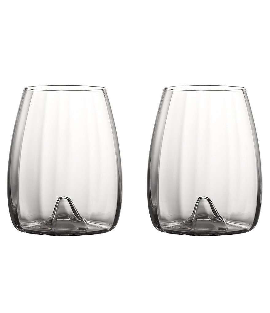 Waterford Crystal Elegance Optic Stemless Wine Glasses, Set of 2