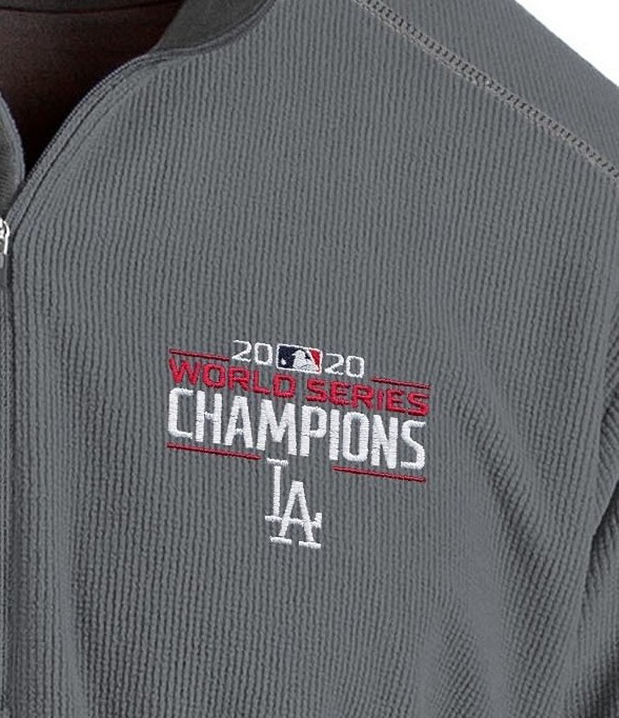 Antigua Los Angeles Dodgers 2020 MLB World Series Champions Glacier Textured Half-Zip Pullover