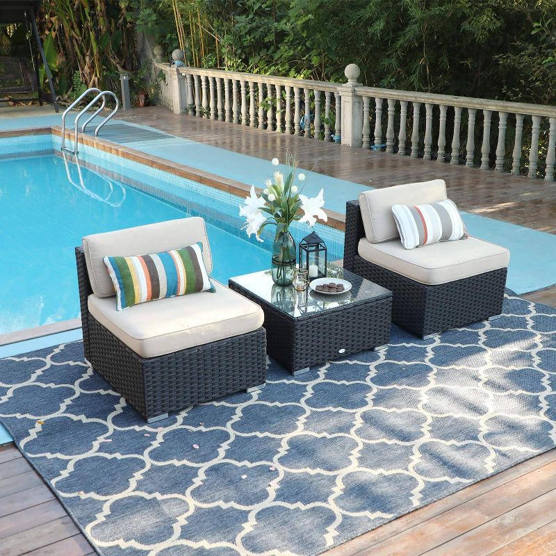 Draper 5pc Sectional Set with Sunbrella - Sage - Leisure Made