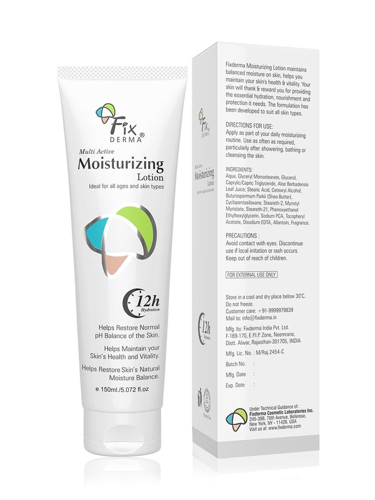 Fixderma Moisturizing Lotion Ideal For All Skin Types - 150 ml