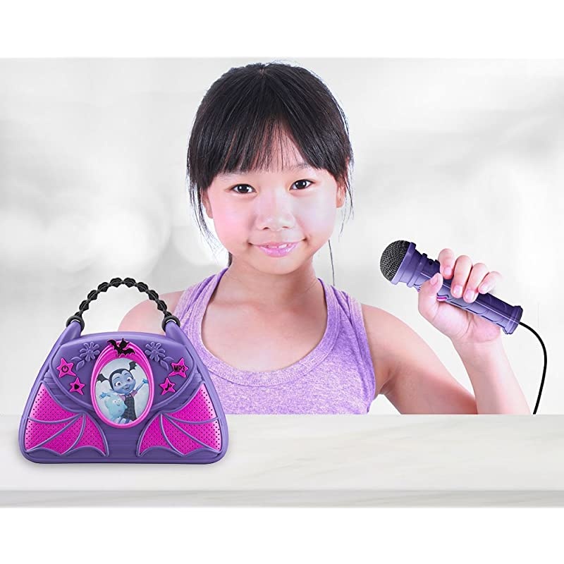 Sing Along Boombox with Real Working Microphone Built in Music and Can Connect to MP3 Player for Halloween