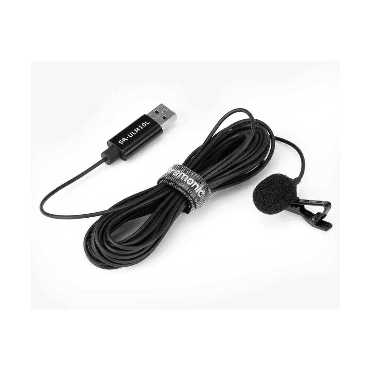 Saramonic SR-ULM10L Ultracompact Clip-On Lav Mic w/ 19.7' USB-A Connector Cable