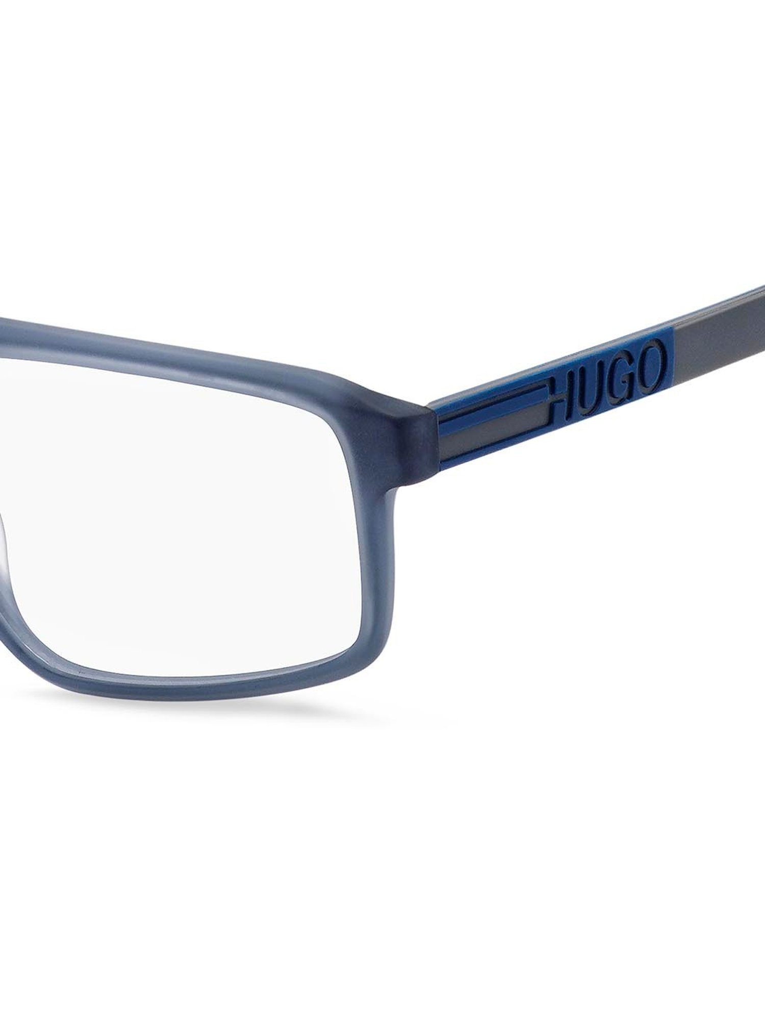 HUGO Blue Rectangular Eye Frames for Men