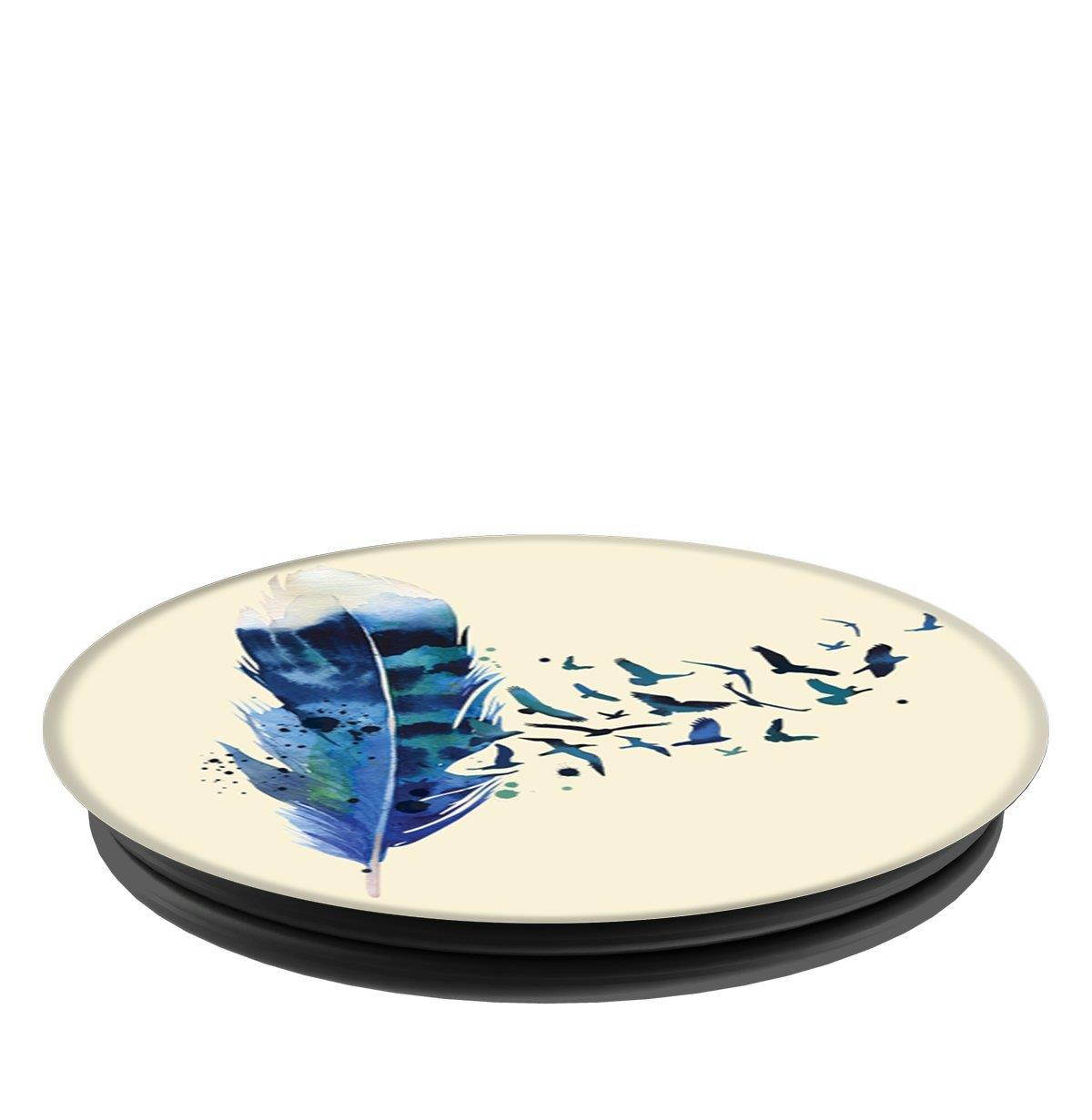 Awayk Feather PopSockets Stand for Smartphones and Tablets