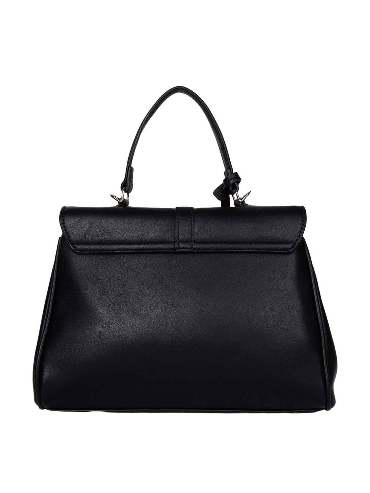 Carlton London Black Solid Medium Handbag