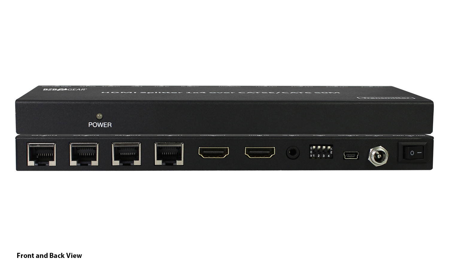 BZBGEAR Full HD HDMI Splitter 1X4 Over CAT5E/CAT6 50M