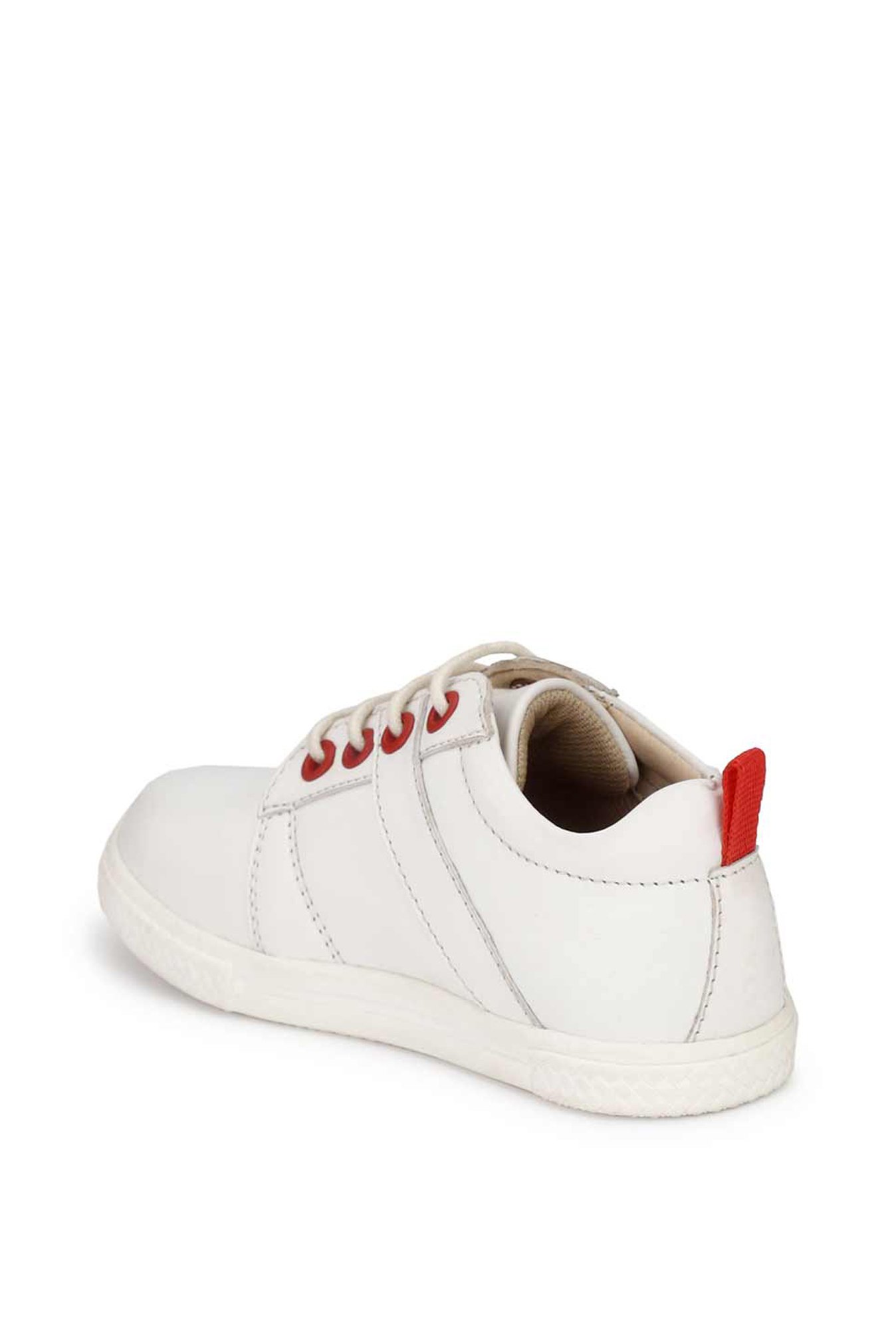 Tuskey Kids White Leather Sneakers