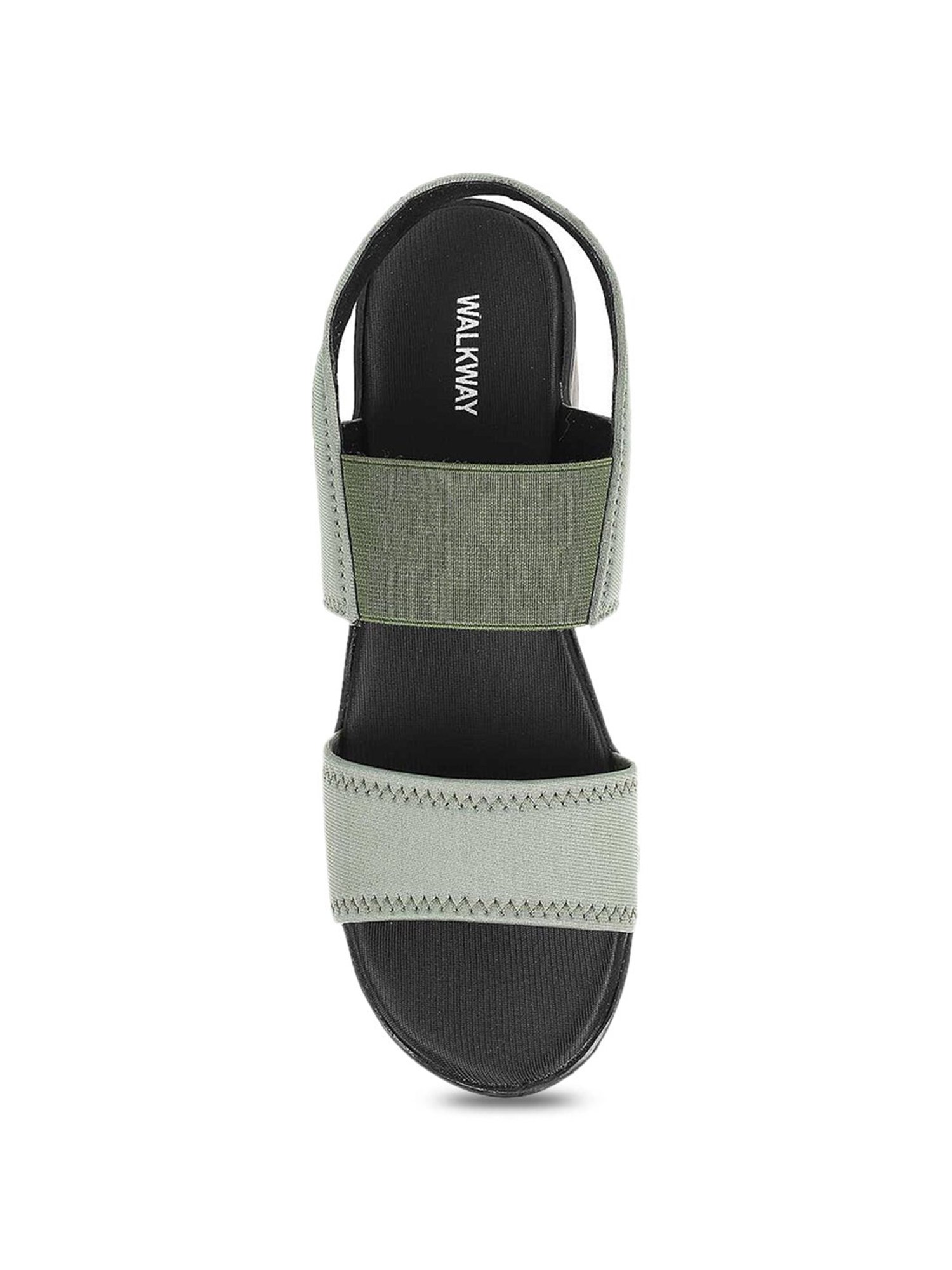Walkway Women's Green Back Strap Sandals