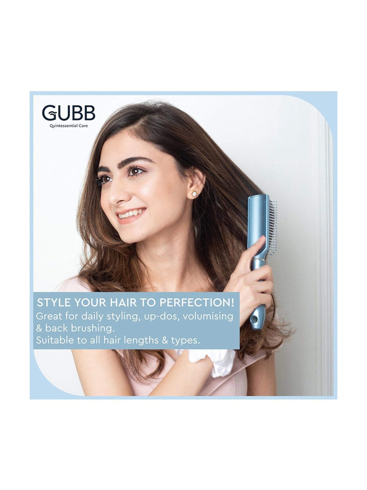 GUBB Styling Brush for Hair Styling, Flat Hair Brush - Styler Range