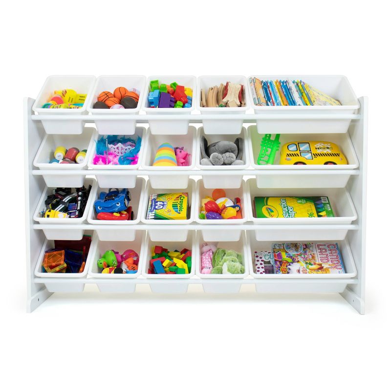 Cambridge Extra Large Toy Storage Organizer with 20 Storage Bins White - Humble Crew
