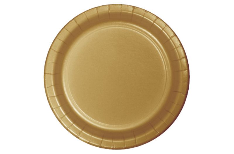 Glittering Gold 7" Dessert Plates - 24ct