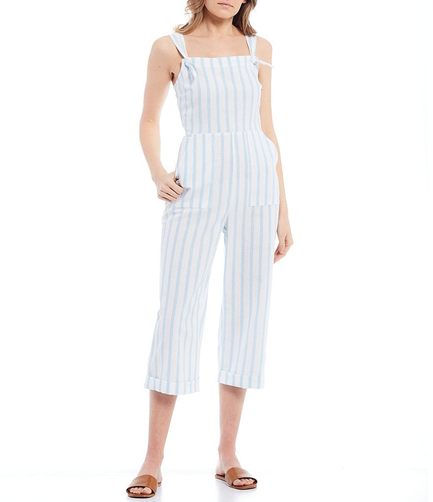 Coco + Jaimeson Strapless Elastic-Waist Laser-Cut Embroidered Knit Jumpsuit