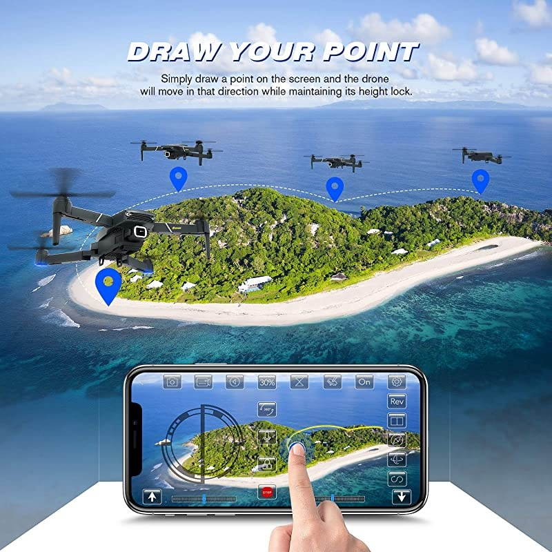E520 Drone with 4K Camera Live Video,WIFI FPV Drone for Adults With 4K HD 120&deg; Wide Angle Camera 1200Mah Long flight time Auto Hover Foldable RC Drone Quadcopter
