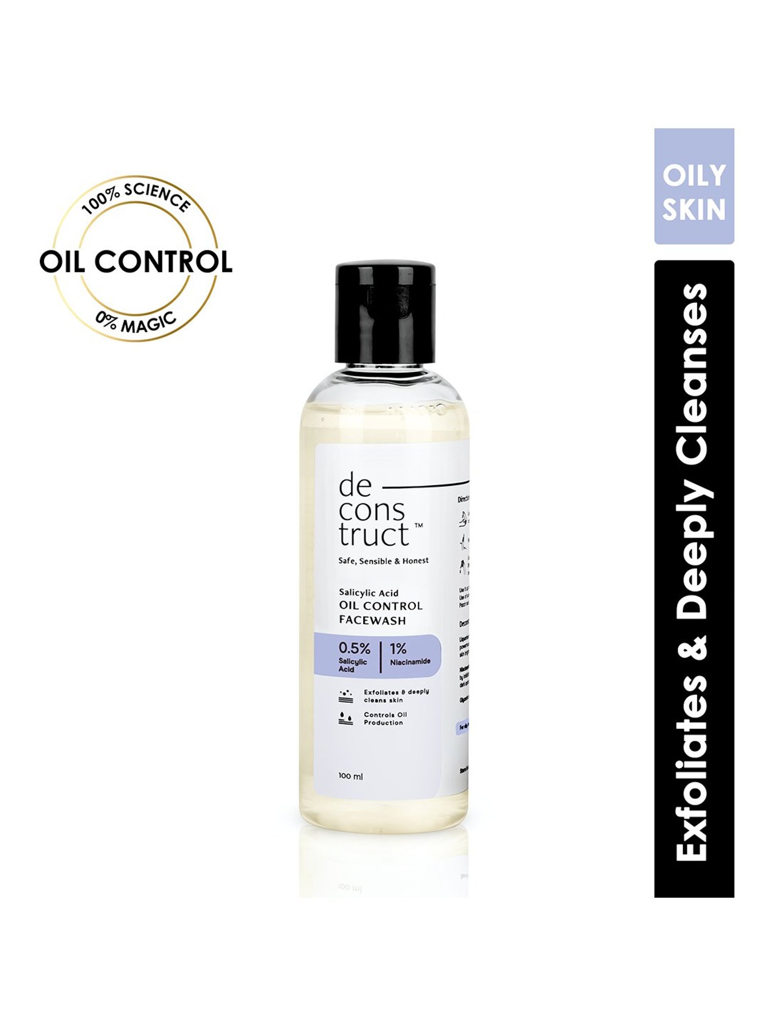 Deconstruct Salicylic Acid Oil Control Face Wash - 100 ml