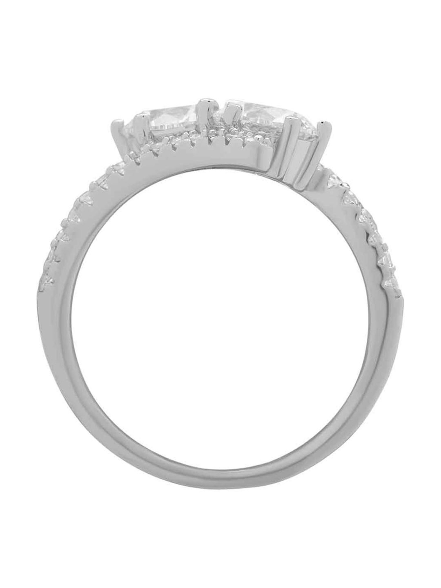 Anayra 92.5 Sterling Silver Sparkling Ring for Women