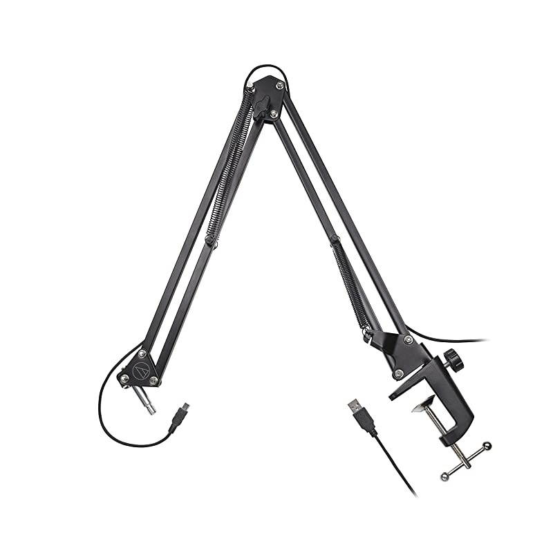 AT2005USBPK Vocal Microphone Pack for Streaming/Podcasting, Includes USB and XLR Outputs, Adjustable Boom Arm, & Monitor Headphones,Black