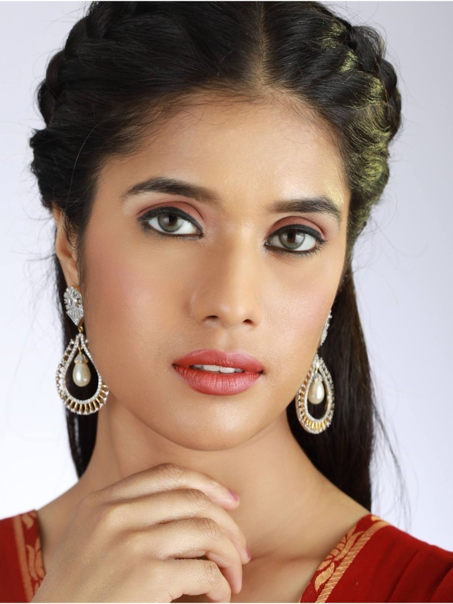 Aatmana White Gold-Plated American Diamond Tear Dangler Earrings for Women